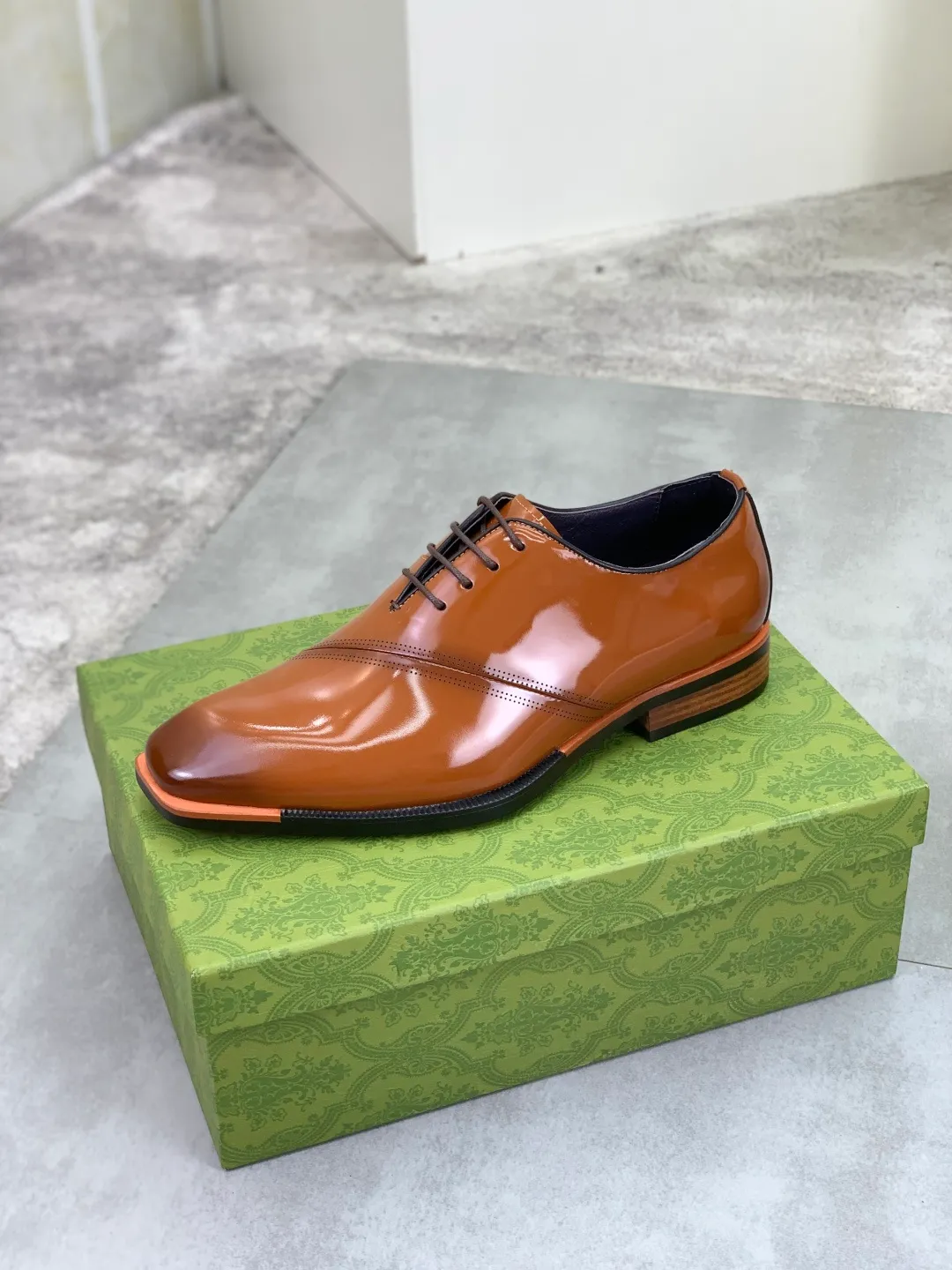 Men's Men's Shoes 💰P580 [New Style] 💰💎💎💎 [Gucci] GUCCI high-end men's formal business leather shoes, original order 1:1! Original imported high-end calfskin, original metal buckle, imported first-layer pigskin lining for feet, original high-end outsole, men's shoe size: 38-44